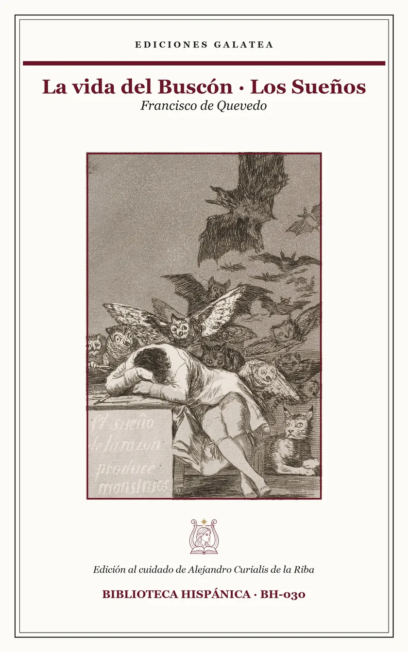 Cubierta de La vida del Buscón · Los Sueños, de Francisco de Quevedo, en Ediciones Galatea