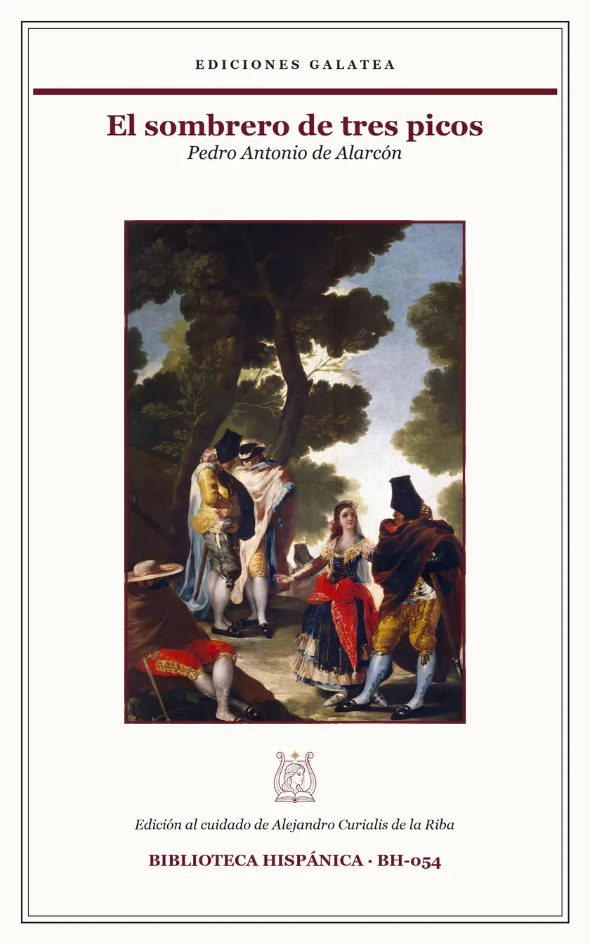 Cubierta de El sombrero de tres picos, de Pedro Antonio de Alarcón, en Ediciones Galatea